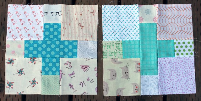 scrap cross quilt blocks
