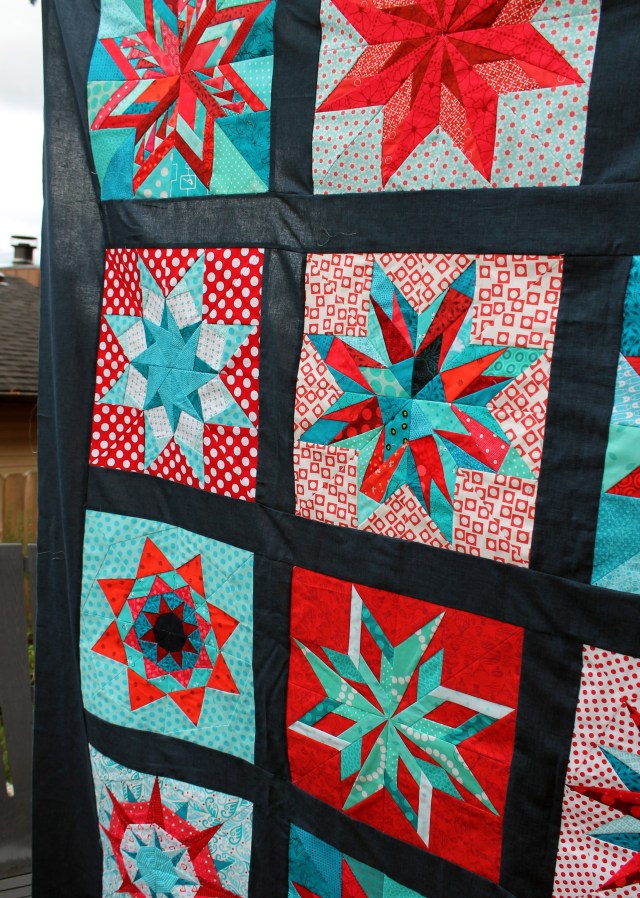 star quilt top detail
