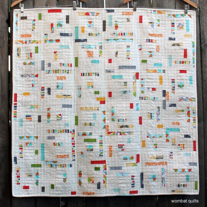 modern log cabin quilt