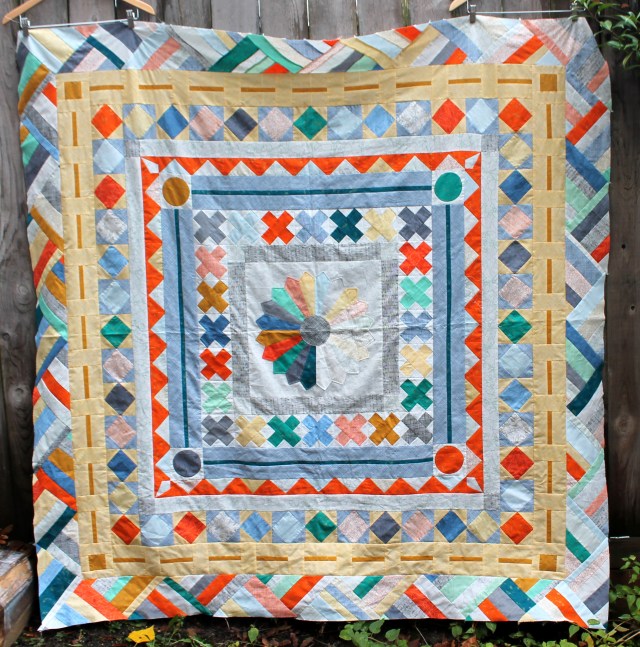PMQG Medallion quilt top