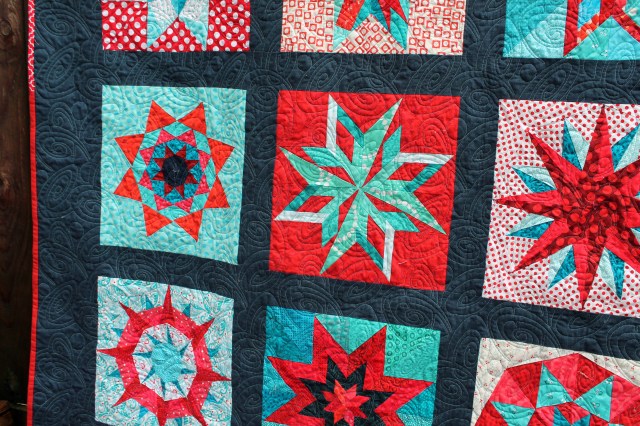 Red star quilt detail 2
