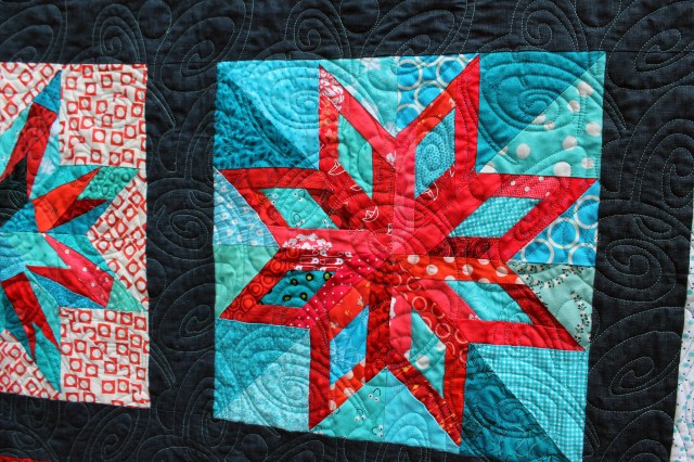 red star quilting detail