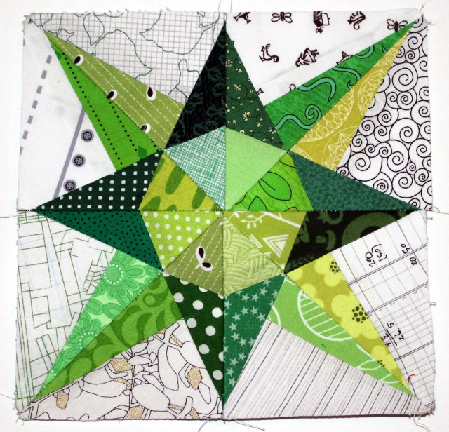 simple star finished block