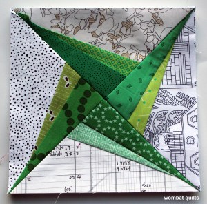 swirling star quilt block
