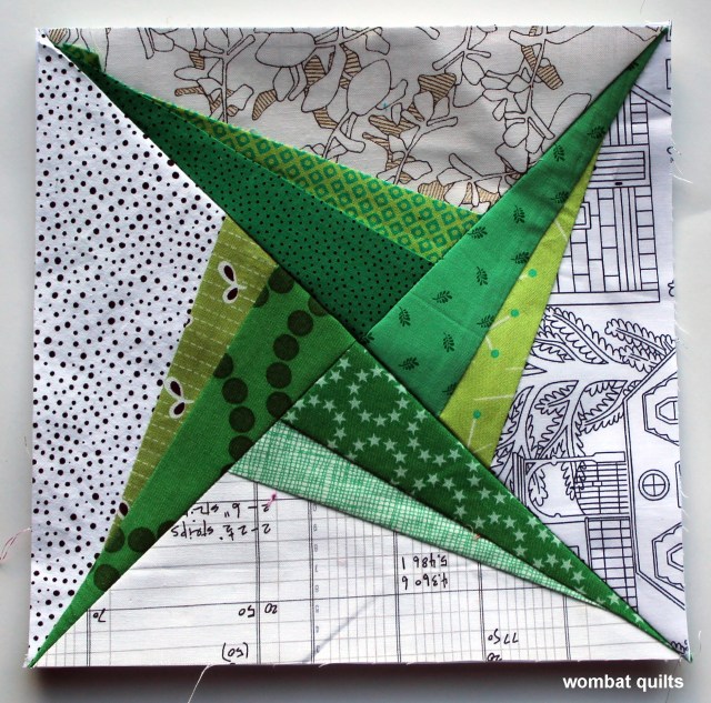 swirling star quilt block