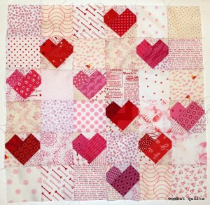 heart quilt block