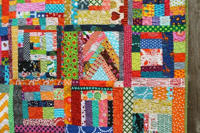 Improv quilt detail