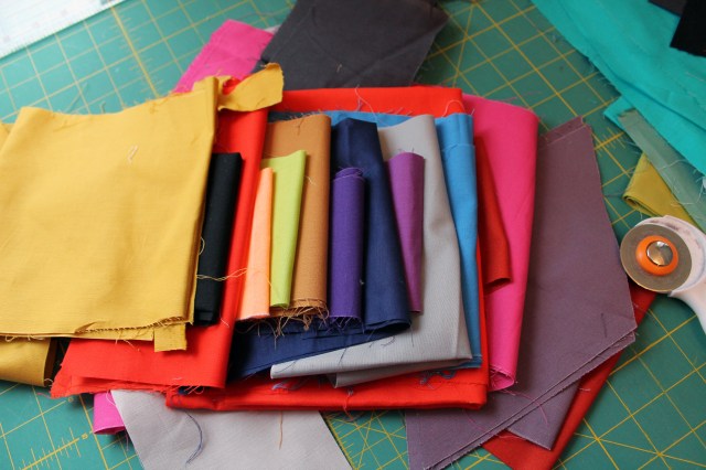 solid fabric scraps