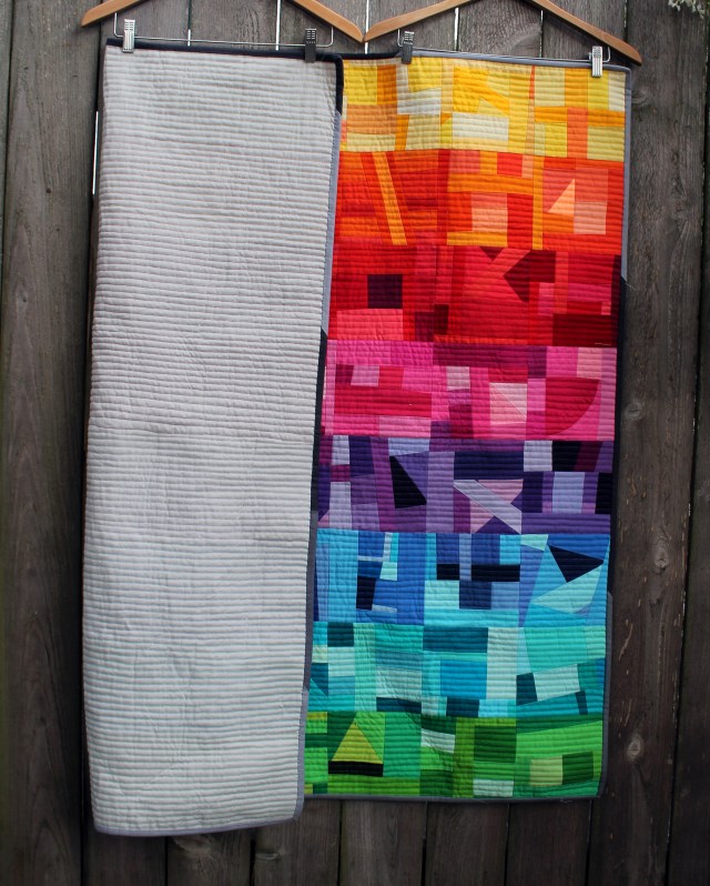 improv quilt back
