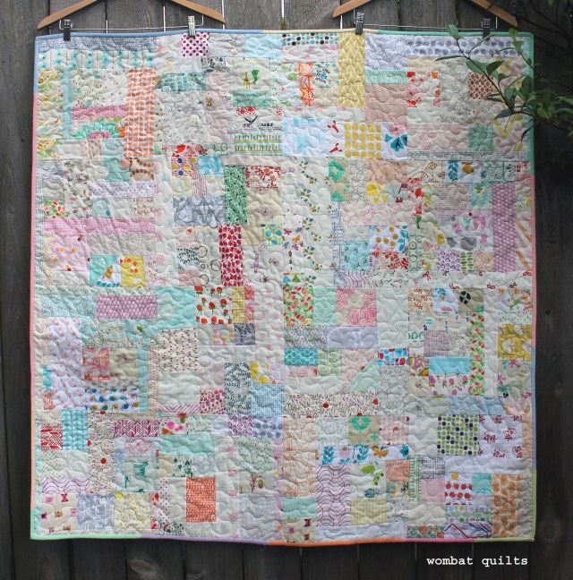 finished scrap vortex quilt
