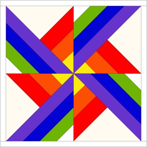 simple pinwheel block