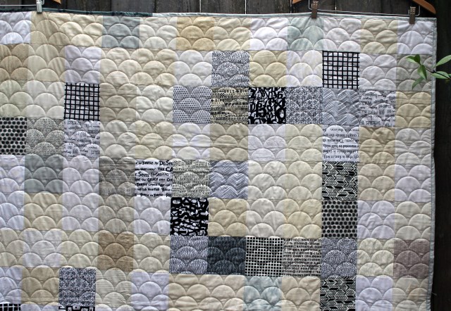 crossword quilt detail