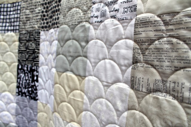 crossword quilting detail