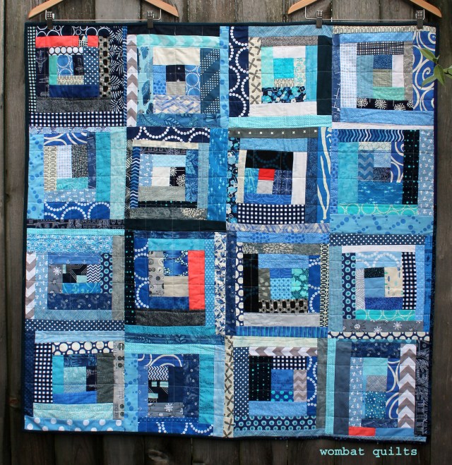 wonky log cabin finished quilt copy