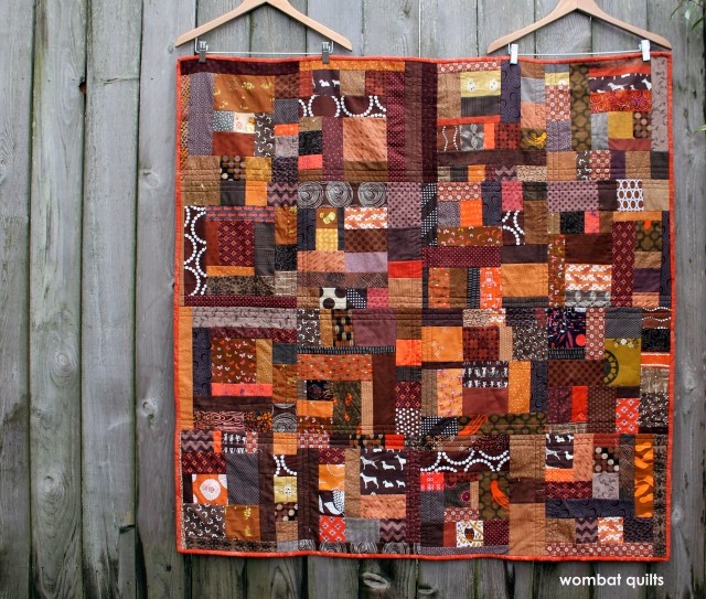 Brown Improv quilt