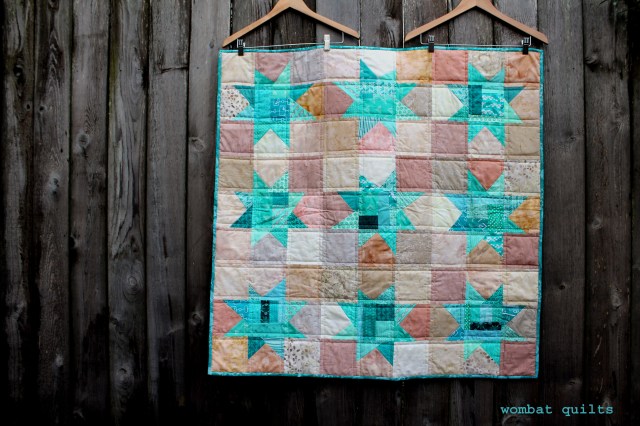 finished aqua baby quilt copy