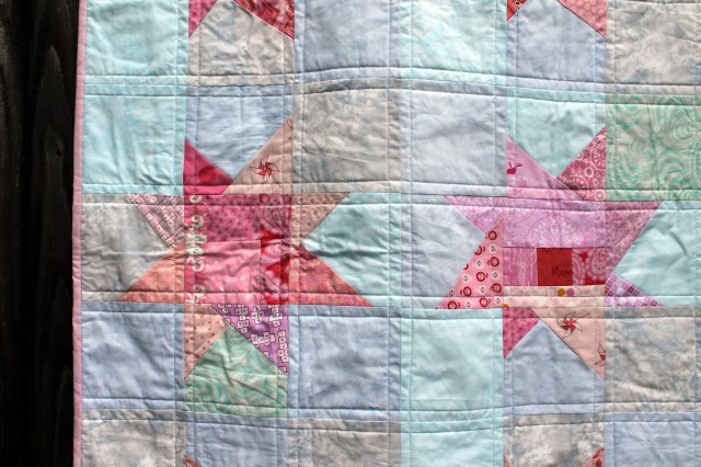pink quilt detail