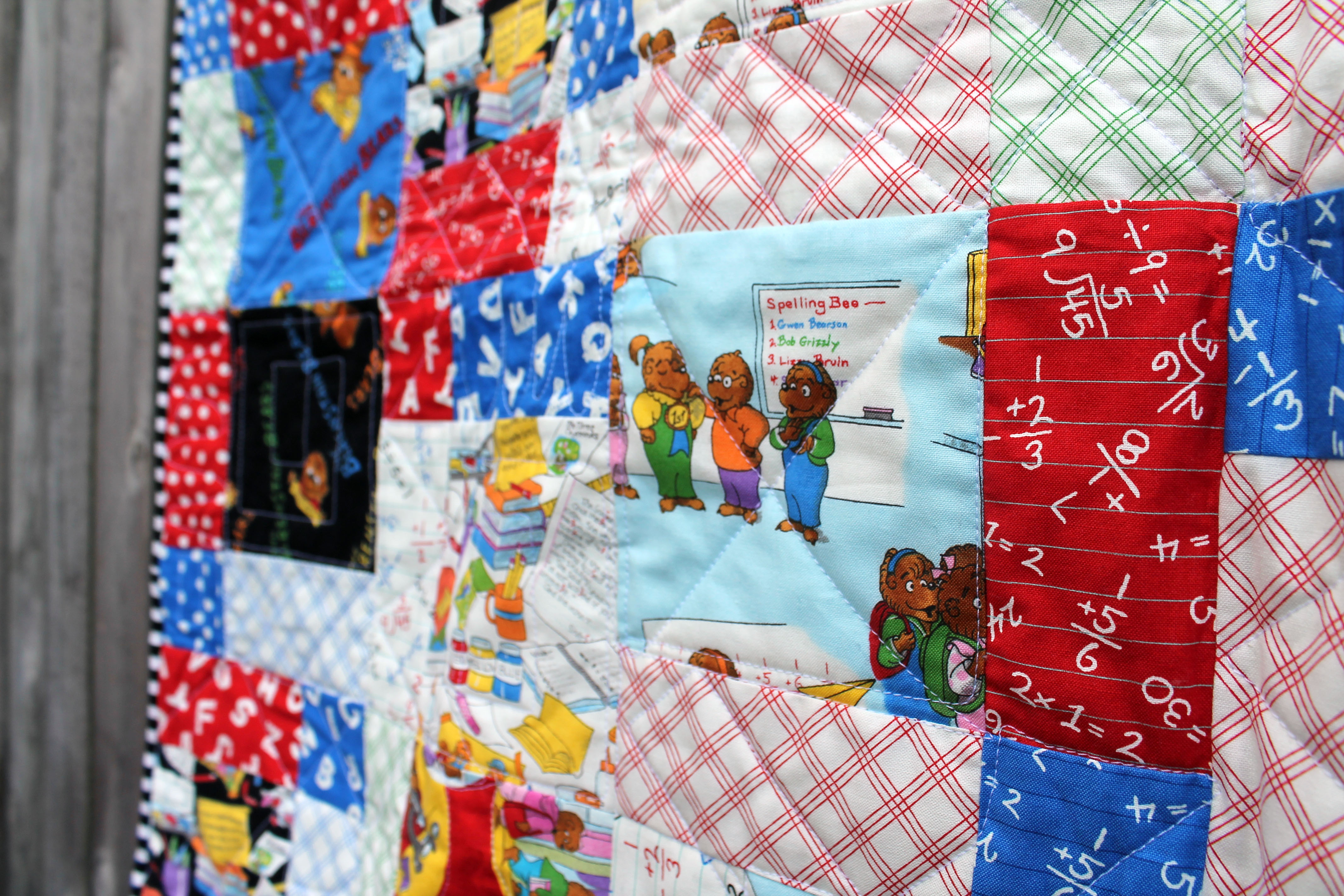 Bernstein bears quilt detail