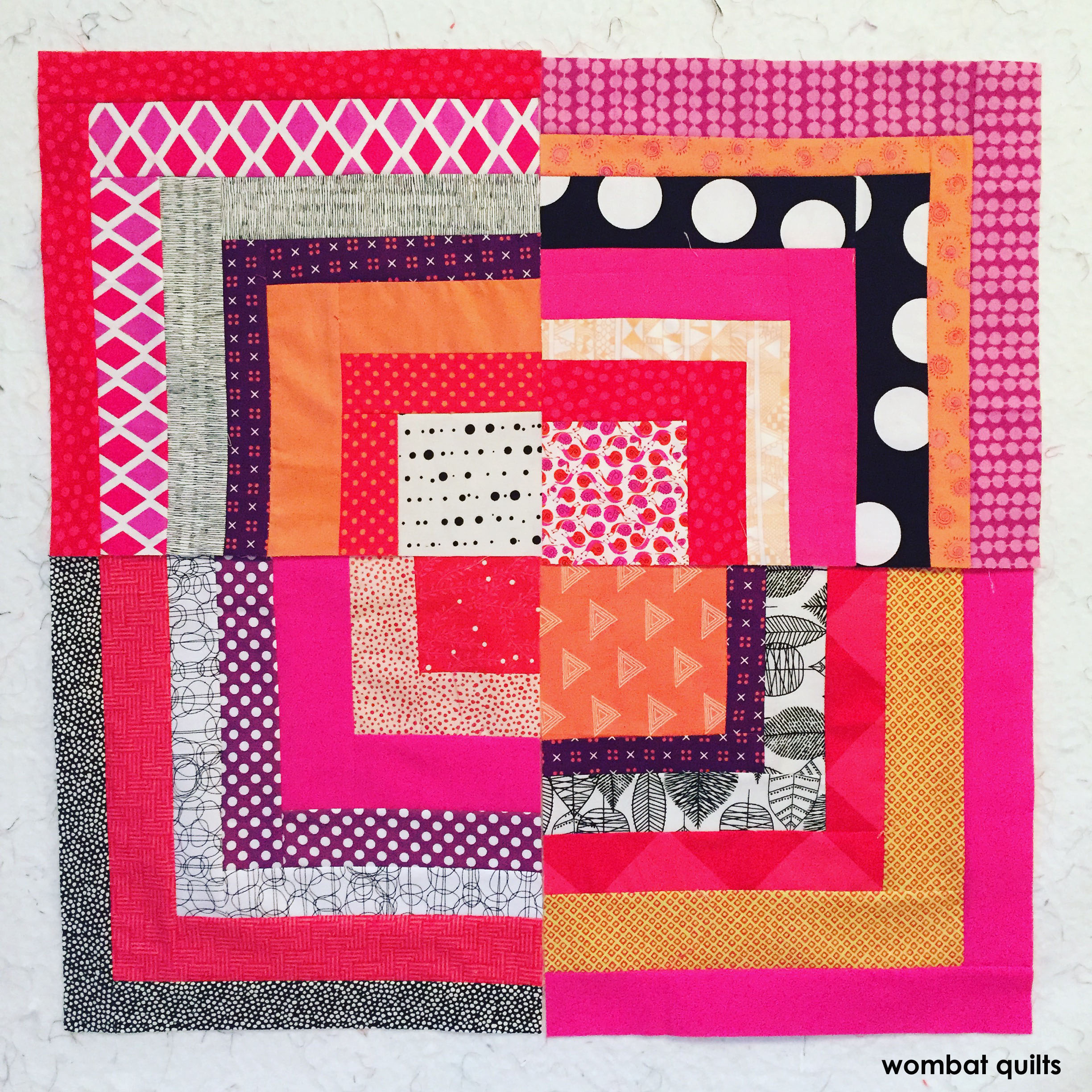 half log cabin blocks