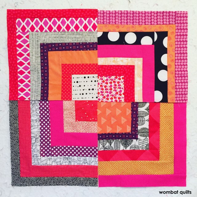 half log cabin blocks