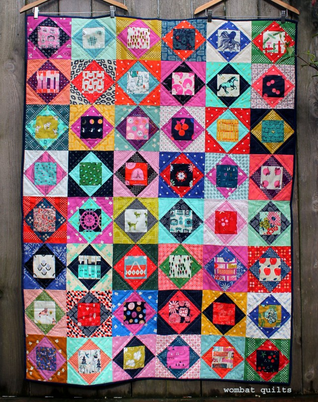 cotton steel economy block quilt