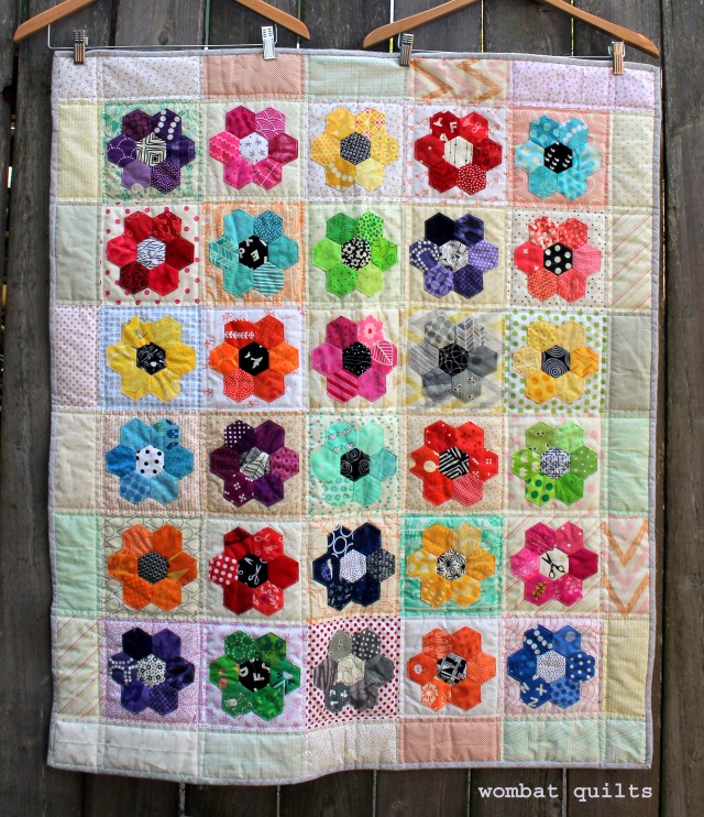 hexagon baby quilt