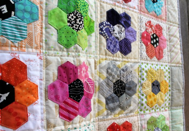 hexi quilt detail