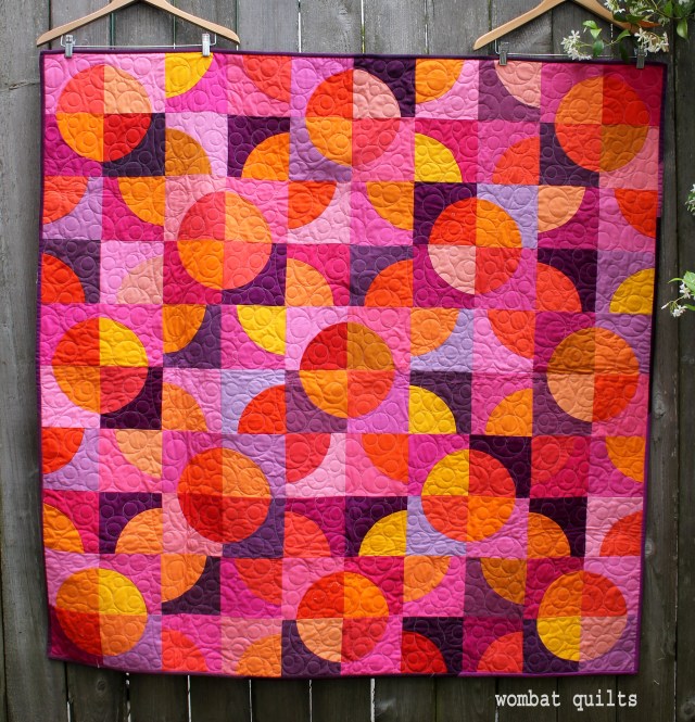 finished circle quilt
