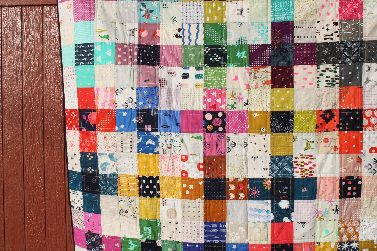 Modern scrap quilt easy