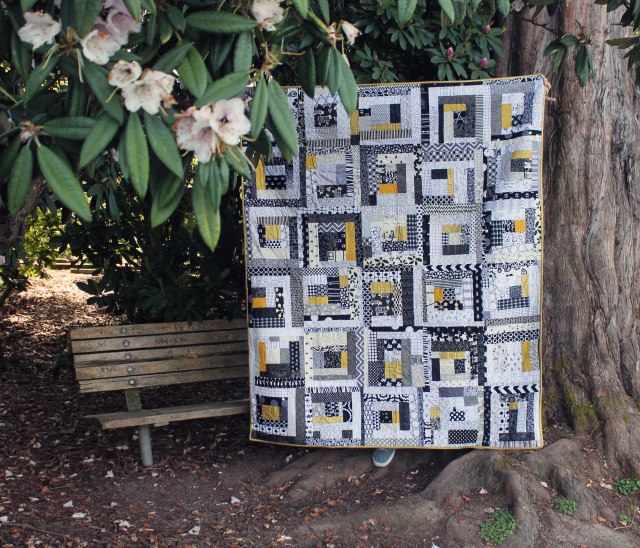 golden improv quilt 2