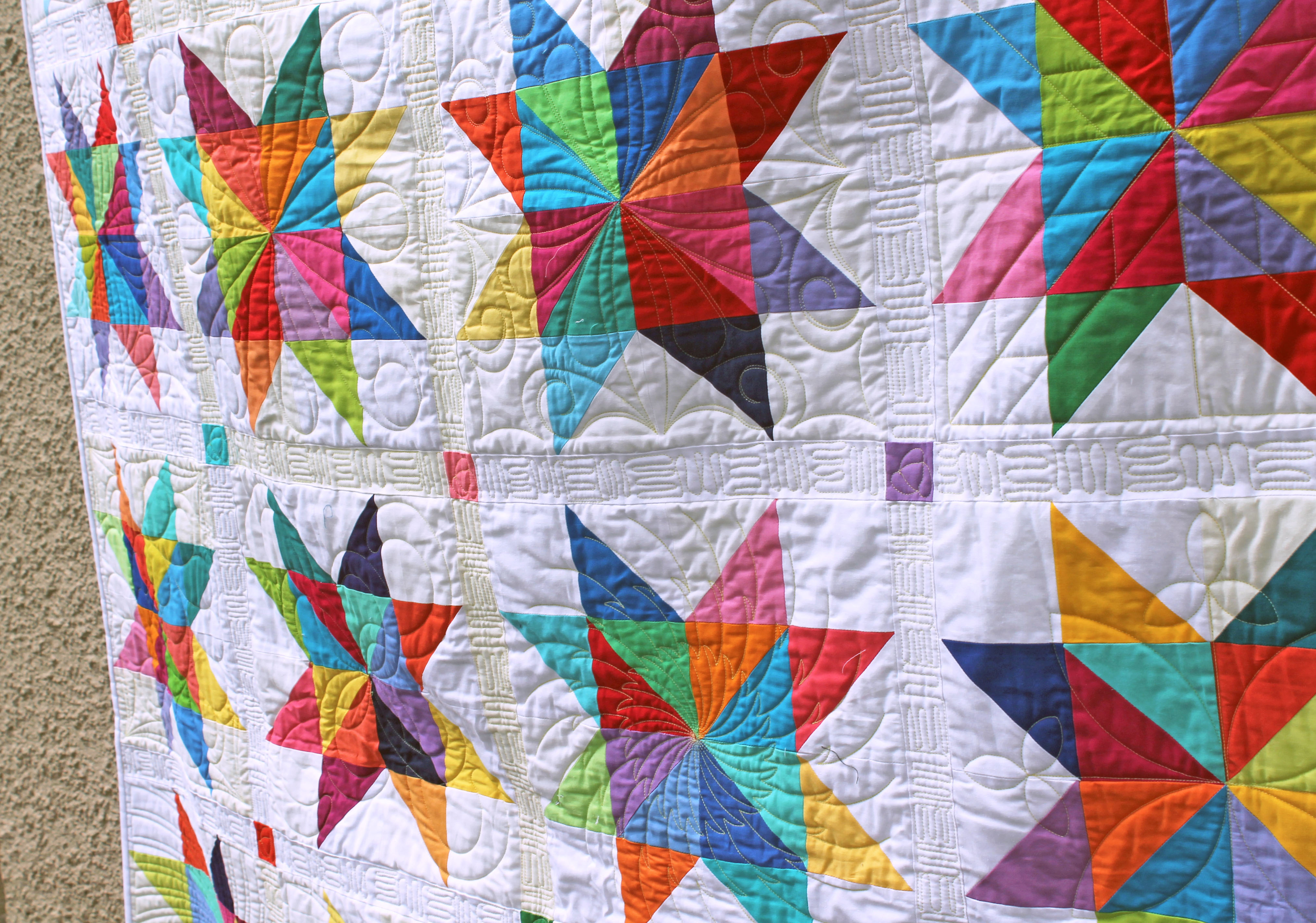 solid stars quilting detail