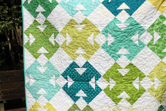 green quilt detail 4